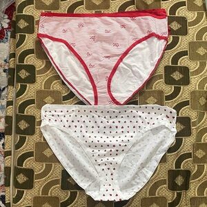 Amazon Essentials Women’s Bikini Underwear – 4 Pack – XXL –Mixed Red&Heart Print